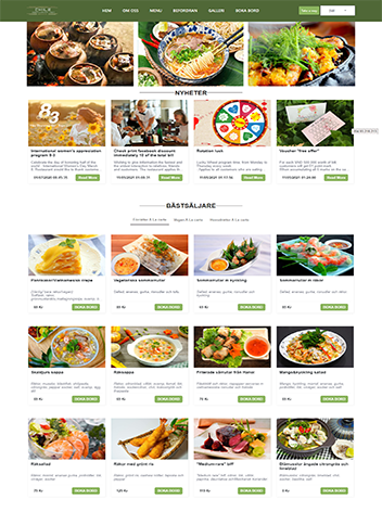 Mẫu website nhà hàng Chile