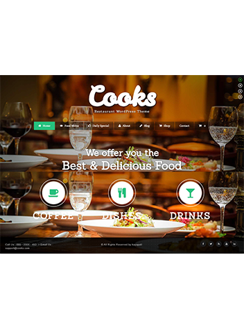 Mẫu website nhà hàng Cooks