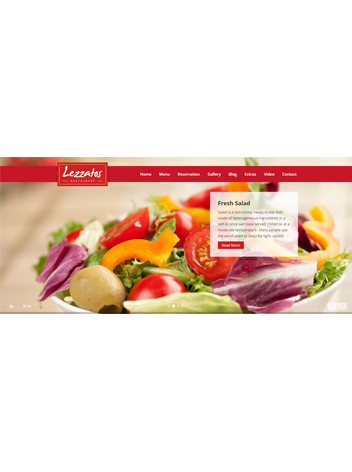 Mẫu website nhà hàng Lezzatos